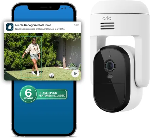 Essential Pan Tilt Security Camera 2K + 6 Months of Secure plus Plan - Wired Plu