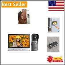 Secure Your Home: 7 Inch Wired Video Intercom with Dual-Way Audio System
