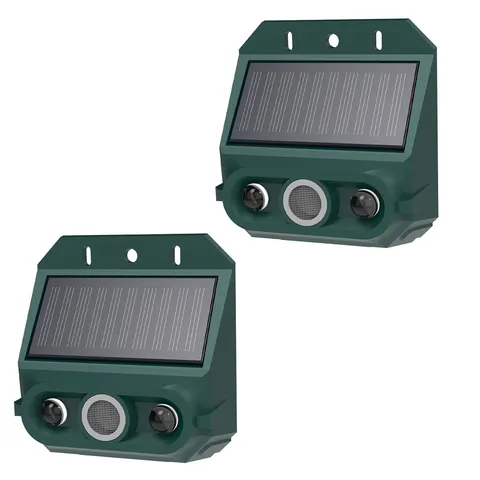 NEW Solar Motion Sensor Alarm With Strobe Light For Yard Security