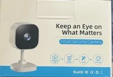 2K Smart Security Camera Indoor Wi-Fi White, Night Vision, Motion, Two-Way Audio