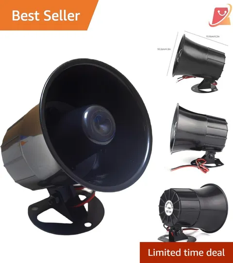 Wired Alarm Siren Horn 15W 120dB DC 6-12V Security Alarm System Loud Noise