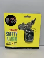 BLING STING Personal Safety Alarm Keychain/Bag Clip LOUD 125dB Alarm w/LED Light