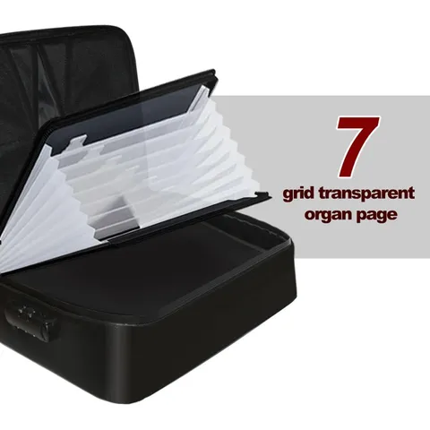 Fireproof Document Storage Box with 7 Compartments for Enhanced Security