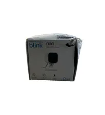 Blink Mini Compact Indoor Plug-In Smart Security Camera 1080p HD NEW Damaged box
