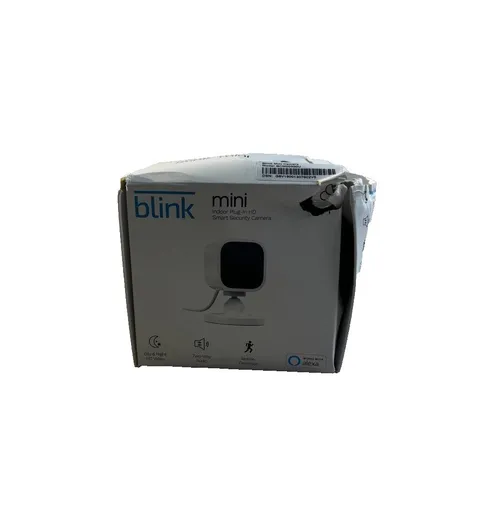 Blink Mini Compact Indoor Plug-In Smart Security Camera 1080p HD NEW Damaged box