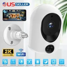2K Wifi Camera 4MP Wireless PIR Motion Night Vision Camcorder Home Security Cam