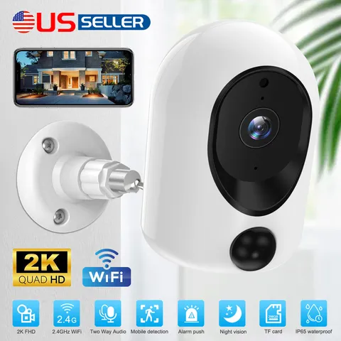 2K Wifi Camera 4MP Wireless PIR Motion Night Vision Camcorder Home Security Cam