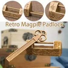 2pcs Mini Metal Padlock Lock Bird Carved Retro Ethnic for Jewelry Box Lock Head