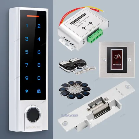 HOMSECUR Weatherproof WIFI Fingerprint RFID Access Control Set Lock APP Unlock
