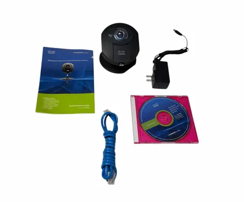 Cisco WVC80N Wireless-N Internet Home Monitoring Camera w AC Adapter Mount Manua