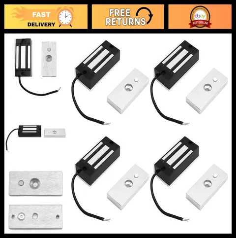 4 Pack Electric Magnetic Lock 60kg 130LB Holding Force Door Access Control NC Mo