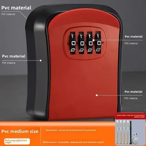 Key Safe Combination Lock Box - Wall Mounted Heavy Duty Waterproof Key Storage