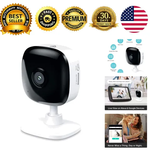 Kasa EC60 1080p Indoor Wired Security Camera Motion Tracking 2-Way Audio Night