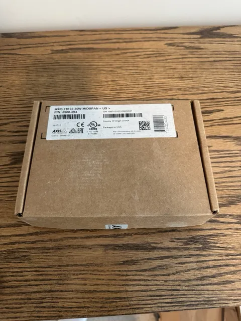 Axis T8133 30W PoE Midspan Injector 5900-294 Network Camera Power