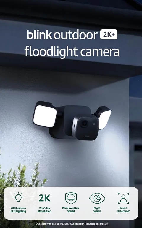 Outdoor 2K+ Floodlight Camera — Wireless Smart Security Camera, 2K Video