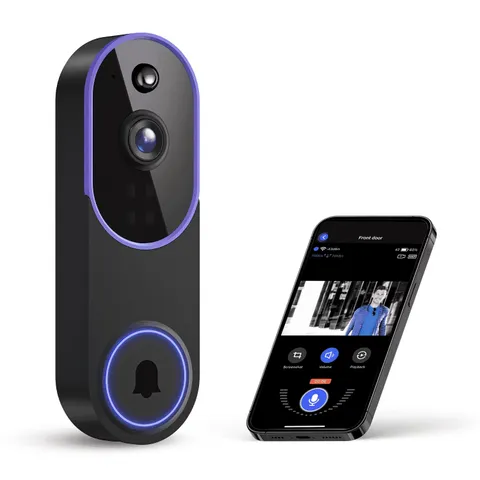 Smart 1080P Video Doorbell Camera, Live View, AI Human Detection, 2-Way Audio, N
