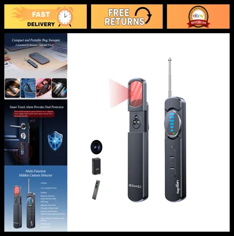 Portable Hidden Camera & Bug Detector, GPS Tracker Finder, Privacy Protection To