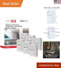 Personal Security Window and Door Alarm, 6 Pack, DIY Protection, Burglar Aler...