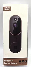 Smart Wi-Fi Doorbell Camera 2.4GHz Wide Angle Lens Two-Way Talk - Purple NIB