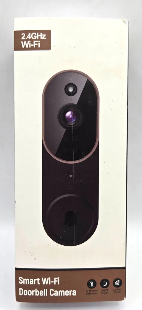 Smart Wi-Fi Doorbell Camera 2.4GHz Wide Angle Lens Two-Way Talk - Purple NIB