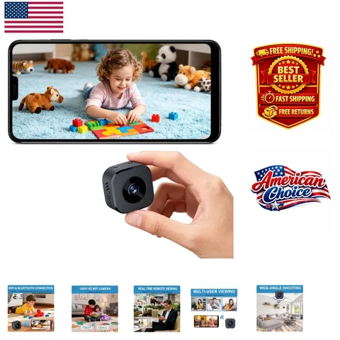 Advanced Mini Security Camera: 1080P HD, Motion Detection, Wireless Convenience