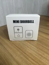 Mini Doorbell with Camera, Two Way Audio, WiFi Compatible, HD Image (Black)