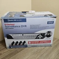 Bunker Hill 62463 Security System 500GB HD DVR 4 Cameras 8 Channel -New Open Box