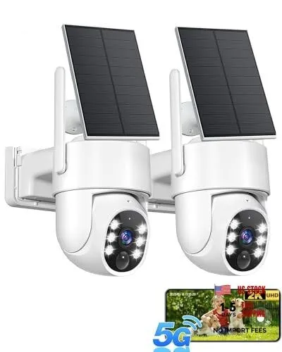 5G&2.4GHz Security Cameras Wireless Outdoor, 2K Cameras for Home 2Pack