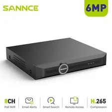 SANNCE 6MP 8CH POE NVR IP Network Video Recorder For CCTV Security Syste G2U