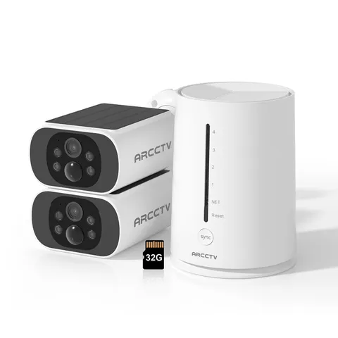 Solar Security Camera System Wireless Battery Powered WiFi Audio Camera IR Night