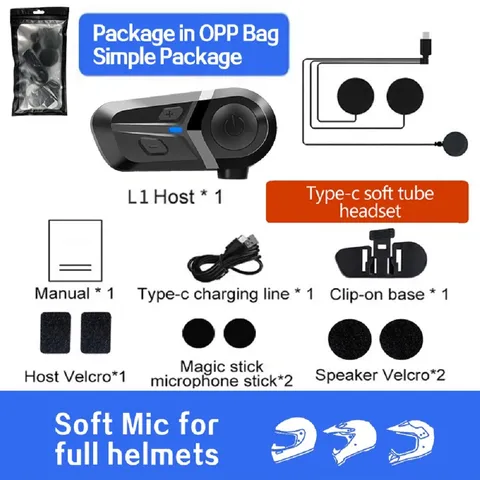 Bluetooth 5.3 Helmet Headset Wireless Hands-free Call Phone Kit Motorcycle Water