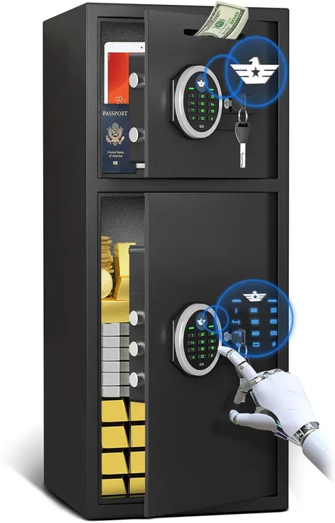 6.5 Cubic Safe, Extra Large Home Digital Safe Box with Deposit Slot & Metal Box