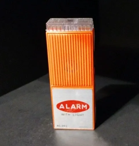 Vintage 1960's Handheld Personal Pocket Alarm With Light No. 260 Tested & Works