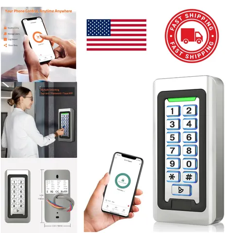 Zinc Alloy Wireless Keypad for Garage Door Access with Multiple Unlock Options