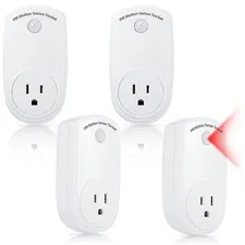4 Pieces Motion Sensor Sockets Indoor Plug in Sensor Light Control Switch 120.