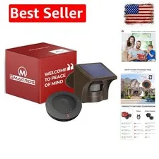 Weatherproof 1/2 Mile Driveway Alarm - Solar Powered Motion Sensor Alert System