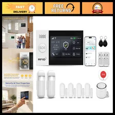Wireless Home Security Alarm System | 4.3" Touch Screen | GSM/4G + WiFi | DIY Se