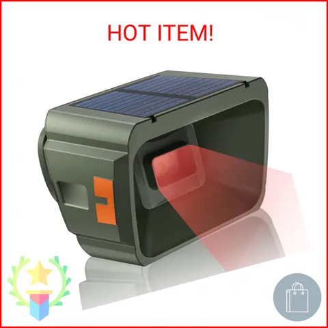 Chtoocy 1/2 Mile Long Range Solar Wireless Driveway Alarm Outdoor Weather Resist
