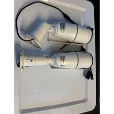 Set of 2 VI-1500 Bullet Security Cameras 12V 630mA White Surveillance CCTV