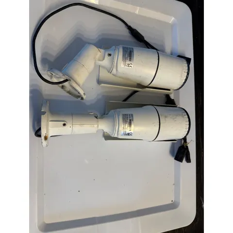Set of 2 VI-1500 Bullet Security Cameras 12V 630mA White Surveillance CCTV