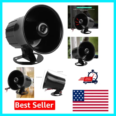 Waterproof 110dB Siren Horn - Adjustable Alarm for Maximum Security