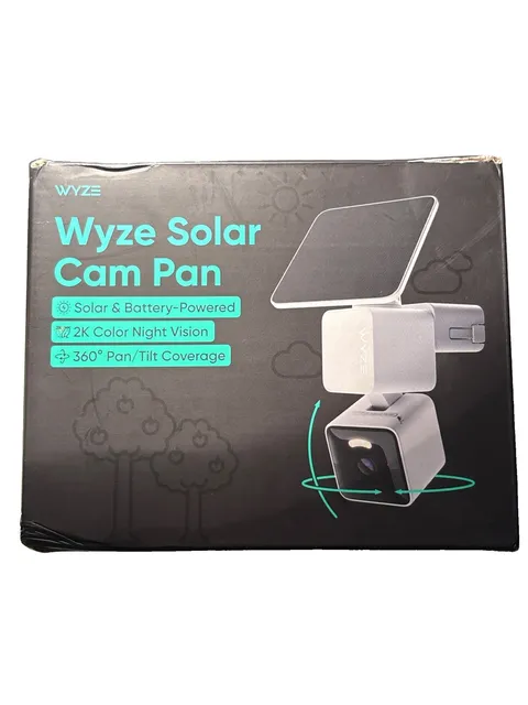 Wyze Solar Cam Pan 2K Color Night Vision 360 Pan/Tilt Wi-Fi Solar/Battery