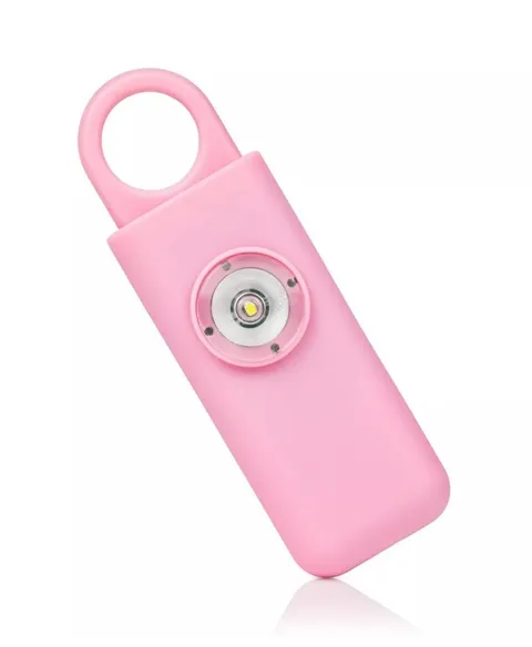 SEE VIDEO! Self Defense Siren. Personal Alarm. Emergency Keychain. Pink.