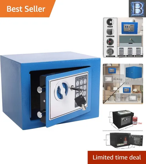 Durable 0.23 Cu Ft Wall-Mountable Security Safe Box - Easy Install & Access
