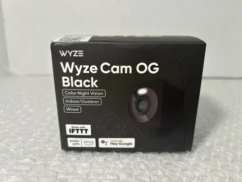 Wyze Cam OG 1080p Color Night Vision Spotlight Motion Black Wi-Fi Smart  Sealed
