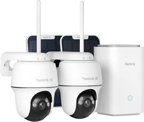 REOLINK Argus PT Ultra 4K Solar Security Camera Outdoor System 2 Pack | Encrypte