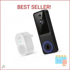 1080p Wireless Video Doorbell Camera with Smart AI Human Detection, Two-Way Audi