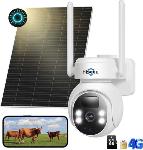 2K Camaras De Seguridad Solar Para Exterior Casa Inalambricas Con Tarjeta SIM 4G