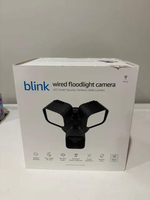 Blink Wired Outdoor Floodlight Camera - Black (B0B5VGZTXH)