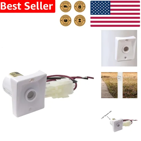 Pack of 1 Dusk-to-Dawn Sensor – White,  Certified, 3 Inch Post Mount